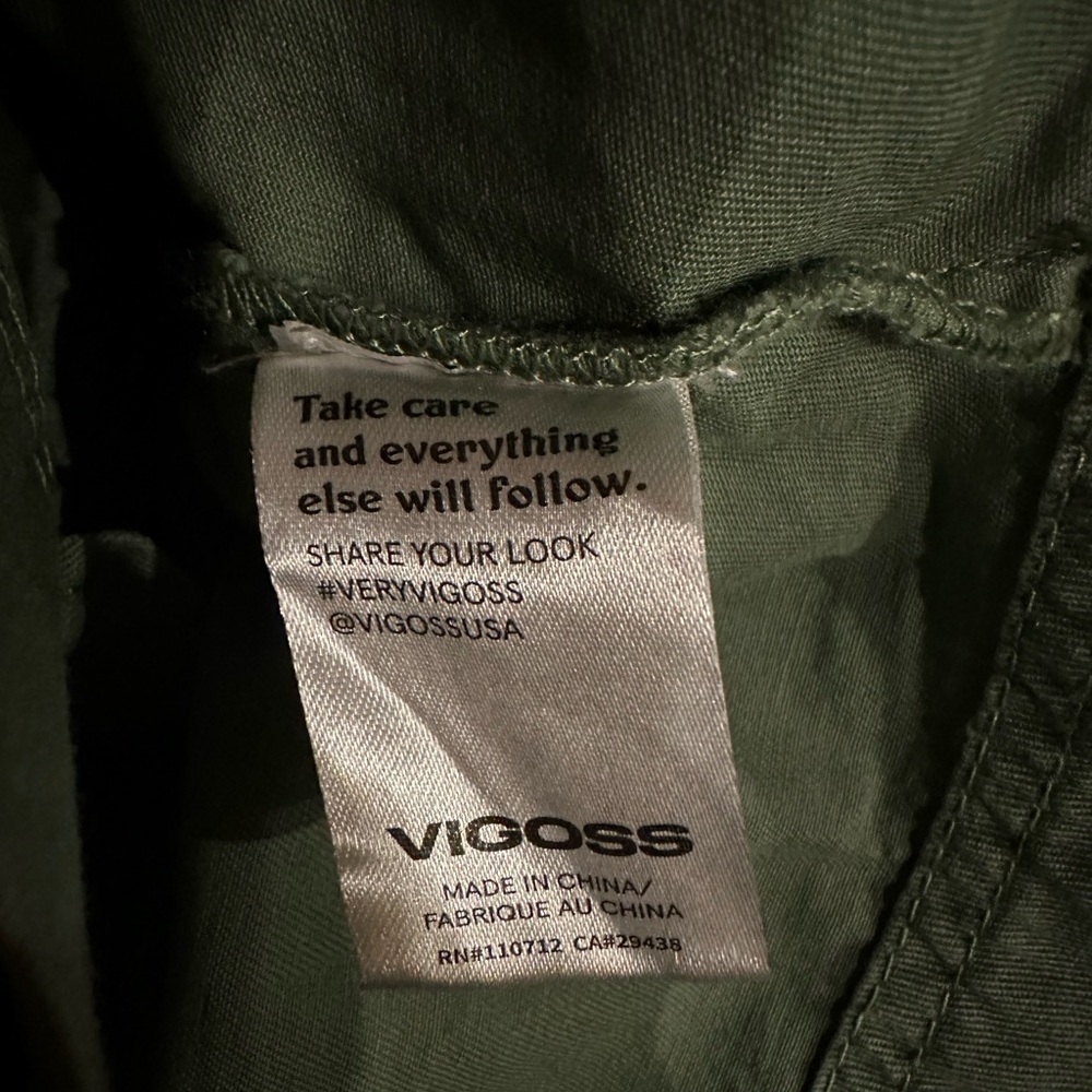 Vigoss Olive Utility crop Jacket size L - Picture 11 of 11